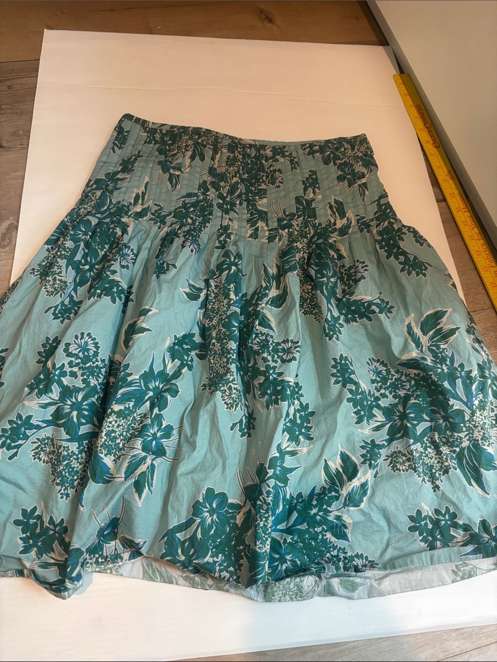 Peppermayo Teal Floral Circle Skater Skirt
